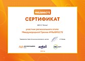 Сертификат участника премии Мывместе - 2022